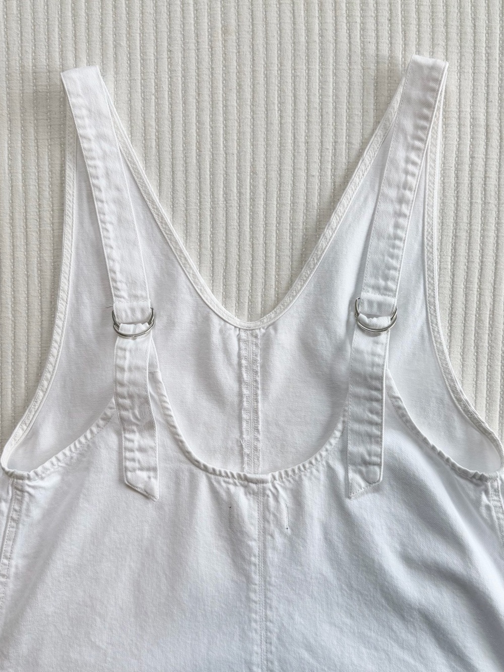 Free People High Roller Shortalls in Optic White Cotton - Picture 7 of 10